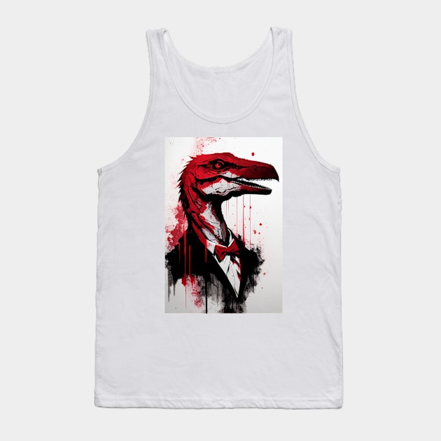 Velociraptor In a Tuxedo Tank Top by TortillaChief